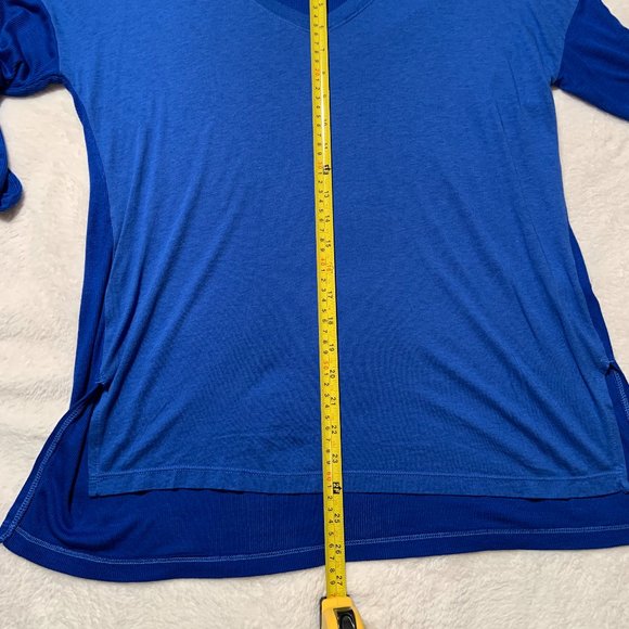 Women's Splendid Lightweight Long Sleeve Blue Top Supima Cotton Modal Size L - Picture 5 of 9